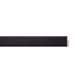 ENCADREMENT ( SANS VERRE ) PLAT NOIR SATINE (SECTION CADRE : 15-13 (L X H mm)) Eurobaguette 1 - Colorart