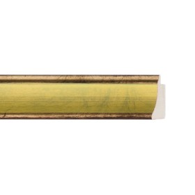 ENCADREMENT ( SANS VERRE ) "GLORIA" CREUX DORE/JAUNE (SECTION CADRE : 27-25 (L X H mm)) Eurobaguette 1 - Colorart