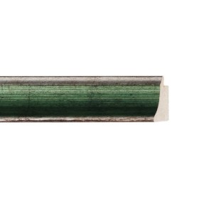 ENCADREMENT ( SANS VERRE ) "GLORIA" CREUX ARGENT/VERT (SECTION CADRE : 27-25 (L X H mm)) Eurobaguette 1 - Colorart