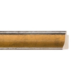 ENCADREMENT ( SANS VERRE ) "GLORIA" CREUX ARGENT/ORANGE (SECTION CADRE : 27-25 (L X H mm)) Eurobaguette 1 - Colorart