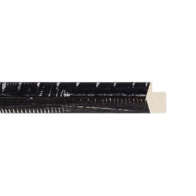 ENCADREMENT ( SANS VERRE ) "ZEPPINA" NOIR FAIT A LA MAIN (SECTION CADRE : 18-34 (L X H mm)) Eurobaguette 1 - Colorart