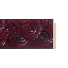 ENCADREMENT ( SANS VERRE ) MOTIF COURBE PLAT ACAJOU (SECTION CADRE : 52-16 (L X H mm)) Eurobaguette 1 - Colorart