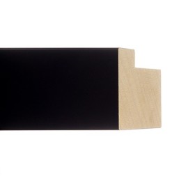 ENCADREMENT ( SANS VERRE ) LAQUE NOIR (SECTION CADRE : 45-59 (L X H mm)) Eurobaguette 1 - Colorart