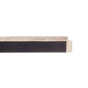 ENCADREMENT ( SANS VERRE ) NOIR/FILET ARGENT (SECTION CADRE : 21-20 (L X H mm)) Eurobaguette 1 - Colorart