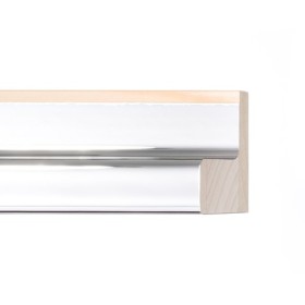 ENCADREMENT ( SANS VERRE ) "MATRIX" CAISSE AMERICAINE CHROME (SECTION CADRE : 45-45 (L X H mm)) Eurobaguette 1 - Colorart