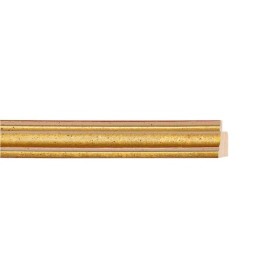 ENCADREMENT ( SANS VERRE ) DORE VIEILLI / LIGNES GRISES (SECTION CADRE : 16-19 (L X H mm)) Eurobaguette 1 - Colorart 