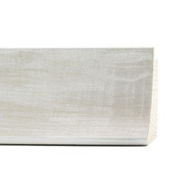 ENCADREMENT ( SANS VERRE ) "ARTISTICA" BLANC PASTEL/ARGENT (SECTION CADRE : 63-33 (L X H mm)) Eurobaguette 3 - Colorart 