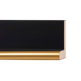 ENCADREMENT ( SANS VERRE ) CAISSE AMERICAINE NOIRE FILET DORE (SECTION CADRE : 56-40 (L X H mm)) Eurobaguette 1 - Colorart