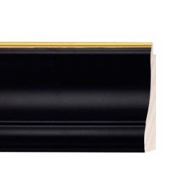 ENCADREMENT ( SANS VERRE ) CREUX NOIR AVEC FILET DORE (SECTION CADRE : 69-33 (L X H mm)) Eurobaguette 1 - Colorart 