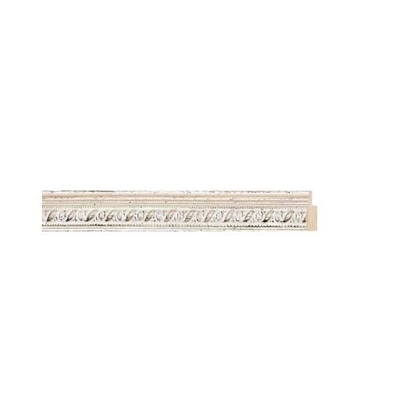 ENCADREMENT ( SANS VERRE ) ORNEMENT BLANC ANTIQUE (SECTION CADRE : 14-17 (L X H mm)) Eurobaguette 1 - Colorart 