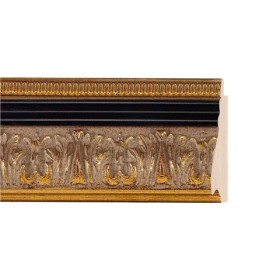 ENCADREMENT ( SANS VERRE ) BAROQUE DORE LIGNE NOIR (SECTION CADRE : 54-33 (L X H mm)) Eurobaguette 1 - Colorart