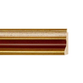 ENCADREMENT ( SANS VERRE ) DOREE GORGE BORDEAUX MARIE LOUISE INCORPOREE IVOIRE (SECTION CADRE : 40-26 (L X H mm)) Eurobaguette 1