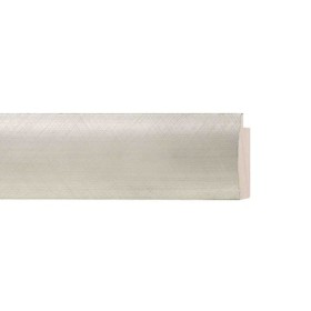 ENCADREMENT ( SANS VERRE ) MEPLAT BROSSE ARGENTE (SECTION CADRE : 34-21 (L X H mm)) Eurobaguette 1 - Colorart 