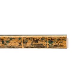 ENCADREMENT ( SANS VERRE ) MEPLAT OR VERT-BLEU PATINE (SECTION CADRE : 20-14 (L X H mm)) Eurobaguette 1 - Colorart 