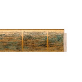 ENCADREMENT ( SANS VERRE ) MEPLAT OR VERT-BLEU PATINE (SECTION CADRE : 34-20 (L X H mm)) Eurobaguette 1 - Colorart 