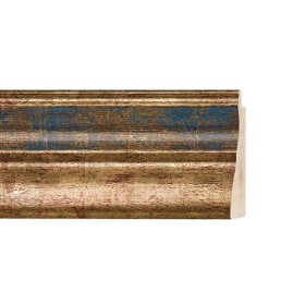ENCADREMENT ( SANS VERRE ) CREUX DORE GORGE BLEUE (SECTION CADRE : 53-26 (L X H mm)) Eurobaguette 1 - Colorart