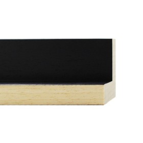 ENCADREMENT ( SANS VERRE ) CAISSE AMERICAINE BRUTE INTERIEUR NOIR (SECTION CADRE : 55-43 (L X H mm)) Eurobaguette 1 - Colorart