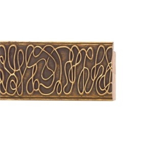 ENCADREMENT ( SANS VERRE ) "SPAGHETTI" PROFIL PLAT DECOR DORE (SECTION CADRE : 52-16 (L X H mm)) Eurobaguette 1 - Colorart