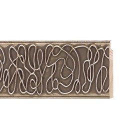 ENCADREMENT ( SANS VERRE ) "SPAGHETTI" PROFIL PLAT DECOR ARGENTE (SECTION CADRE : 52-16 (L X H mm)) Eurobaguette 1 - Colorart 