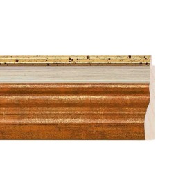 ENCADREMENT ( SANS VERRE ) "OPERA" CREUX ORANGE M.L. IVOIRE (SECTION CADRE : 54-30 (L X H mm)) Eurobaguette 1 - Colorart