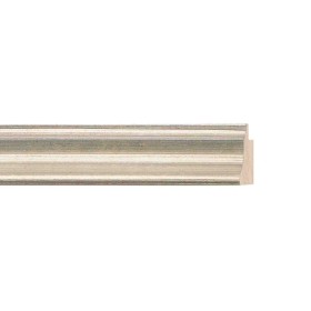 ENCADREMENT ( SANS VERRE ) "JAZZ" CREUX ARGENTE PATINE (SECTION CADRE : 25-24 (L X H mm)) Eurobaguette 1 - Colorart