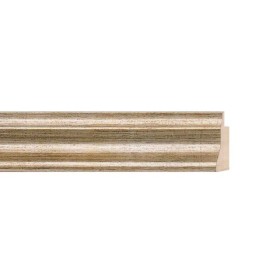 ENCADREMENT ( SANS VERRE ) "JAZZ" CREUX ARGENTE OXIDE (SECTION CADRE : 25-24 (L X H mm)) Eurobaguette 1 - Colorart 