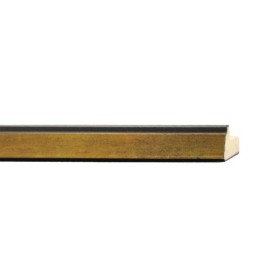 ENCADREMENT ( SANS VERRE ) "LOUVRE" INCLINE NOIR/DORE (SECTION CADRE : 15-22 (L X H mm)) Eurobaguette 1 - Colorart