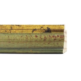 ENCADREMENT ( SANS VERRE ) "RAINBOW" VERT FILET DORE (SECTION CADRE : 44-25 (L X H mm)) Eurobaguette 1 - Colorart